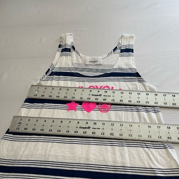 Soul Cycle Blue White Stripe Racerback Muscle Tank Top Size Small New - Picture 4 of 6
